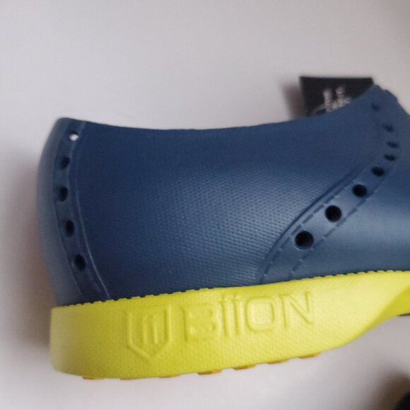 NEW BIION Men's Golf Shoes Oxford Spikeless Blue Yellow Resortwear Outdoor Shoes - Picture 8 of 10